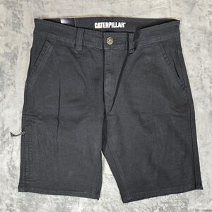 Caterpillar CAT Black Canvas Shorts Size 30 New NWT